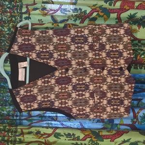 Southwestern Style Woven Design Vest.